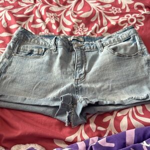 Refuge Light Blue Jean Shorts